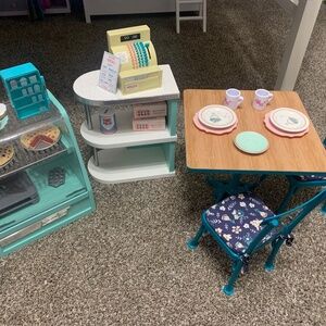 American Girl Doll Bakery Set and Dining Set